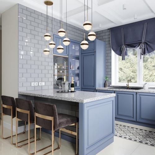 Гостиная и кухня в частном доме 02