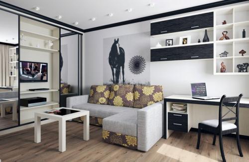 Маленькая гостиная в хрущевке дизайн. Какую мебель купить и как много 12 Маленькая гостиная в хрущевке дизайн. Какую мебель купить и как много 12