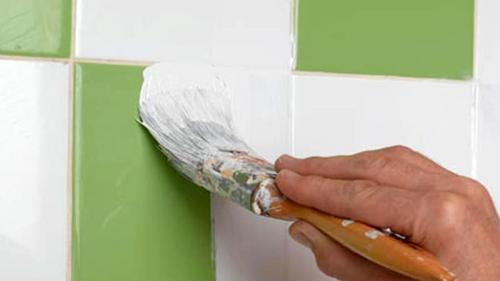 Покраска плитки баллончиком. Красим плитку