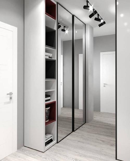 Темный интерьер прихожей 02