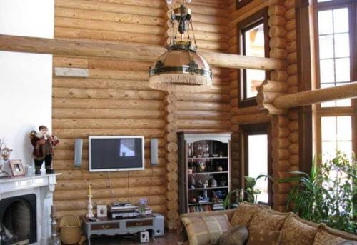 Комната в деревянном доме. Дома из бревна: варианты оформления интерьера