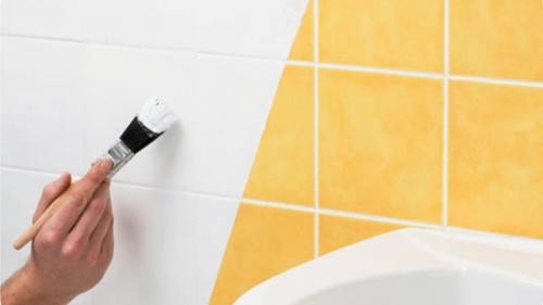 Покраска плитки баллончиком. Красим плитку