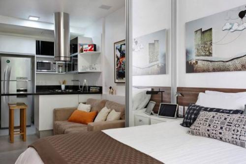 Как разделить квартиру студию 15 кв м на кухню и комнату. 12 идей, как ограничить спальню от кухни в студии 30 кв. м