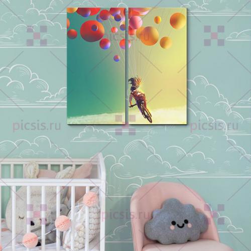 Картины на обоях с рисунком. Правильное сочетание обоев и картин