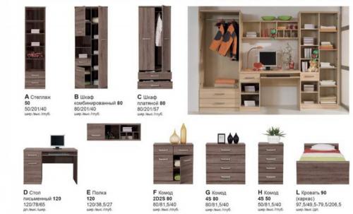 Кровать с модулем в изголовье и шкафами. Особенности модульной мебели