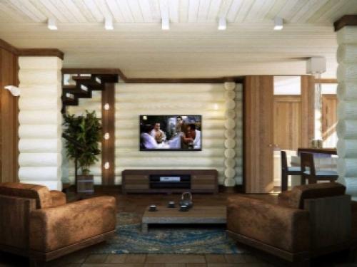 Детская комната в деревянном доме. Мансарда для двух детей 14