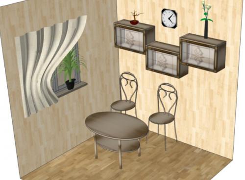 Кухня 2 . Меблировка 07 Кухня 2 . Меблировка 07