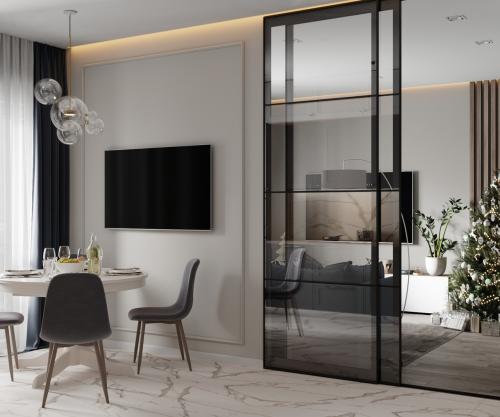 Интерьер в серых тонах 01