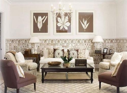 Сочетание белого и коричневого в интерьере. С какими цветами сочетается коричневый в интерьере