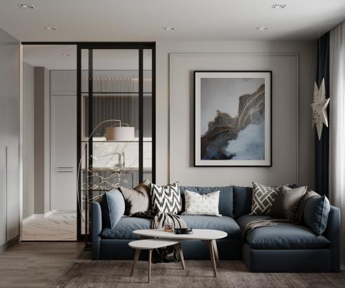 Интерьер в серых тонах 07