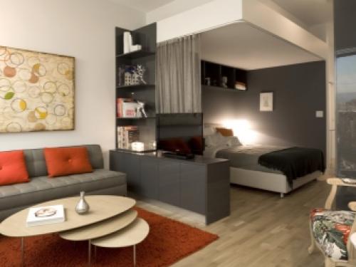 Как совместить гостиную и спальню. Гостиная и спальня в одной комнате: оформление согласно проекту 17