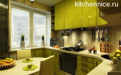 Мини-кухня угловая. Мебель, какого цвета подойдёт для малогабаритной кухни