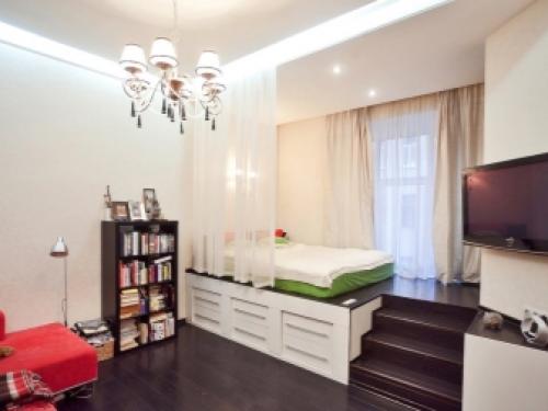 Как совместить гостиную и спальню. Гостиная и спальня в одной комнате: оформление согласно проекту 14