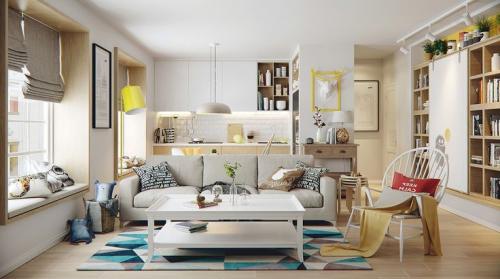 Дизайн квартиры студии. Цветовые решения маленькой квартиры