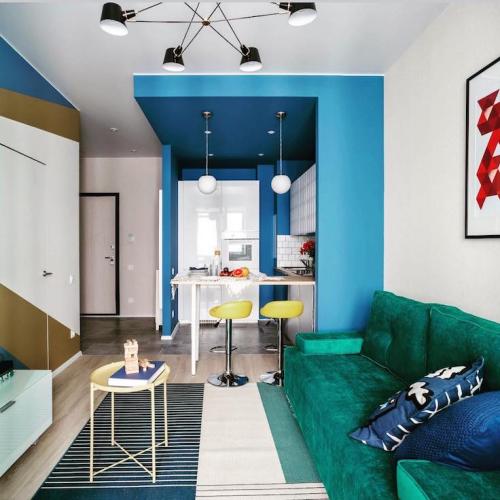 Дизайн квартиры студии. Цветовые решения маленькой квартиры