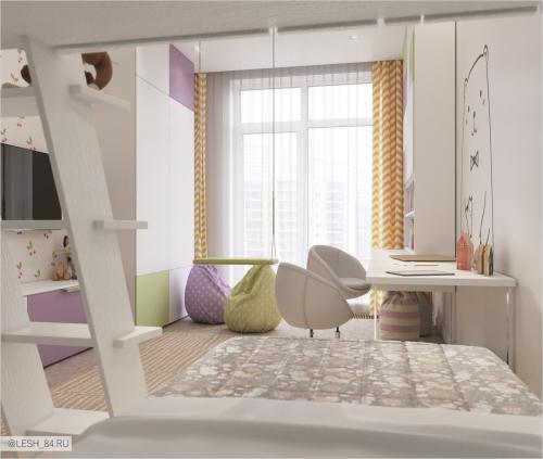 Светлый интерьер квартиры в ЖК Аристократ 21