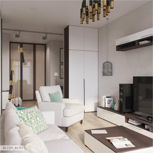 Светлый интерьер квартиры в ЖК Аристократ 07