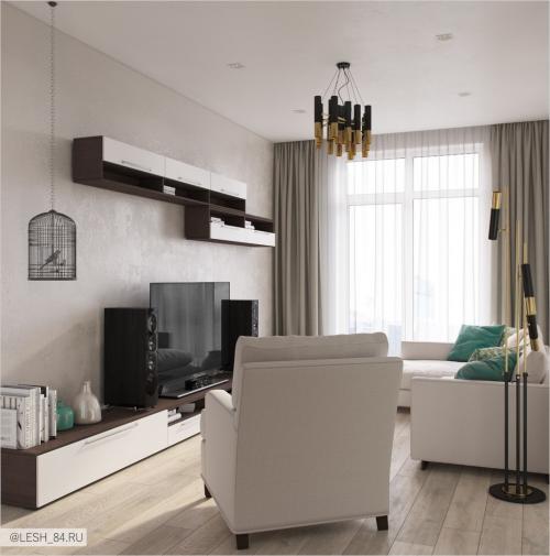 Светлый интерьер квартиры в ЖК Аристократ 04