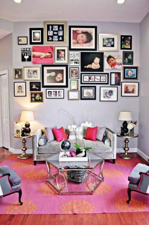 Оформление стен в квартире. Настенная фото галерея