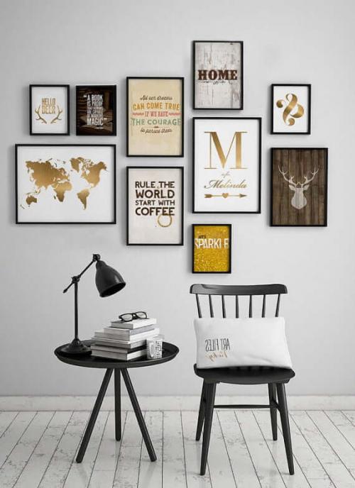 Оформление стен в квартире. Настенная фото галерея