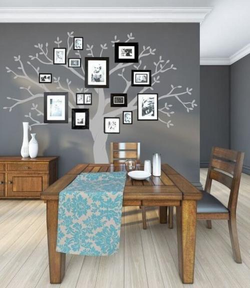 Оформление стен в квартире. Настенная фото галерея