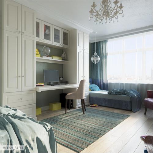 Классический интерьер в ЖК Самоцветы 17