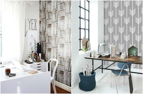 Декор стен обоями. Идеи использования остатков обоев в интерьере