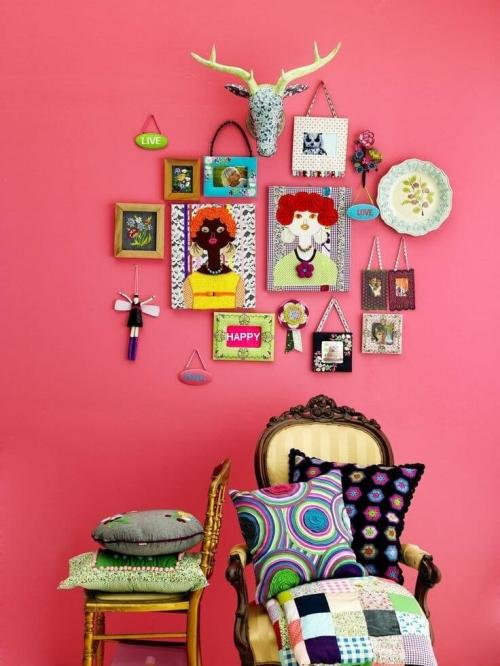 Оформление стен в квартире. Настенная фото галерея