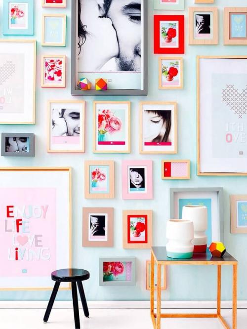 Оформление стен в квартире. Настенная фото галерея