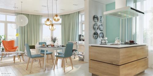 Интерьер в ярких тонах в ЖК Аристократ 06