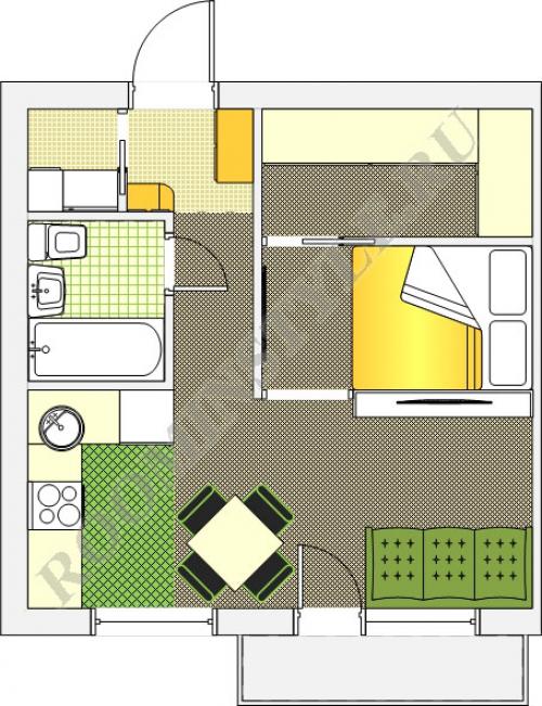 Хрущевка планировка однокомнатной квартиры. 3 варианта перепланировки однокомнатной квартиры хрущевки 01 Хрущевка планировка однокомнатной квартиры. 3 варианта перепланировки однокомнатной квартиры хрущевки 01