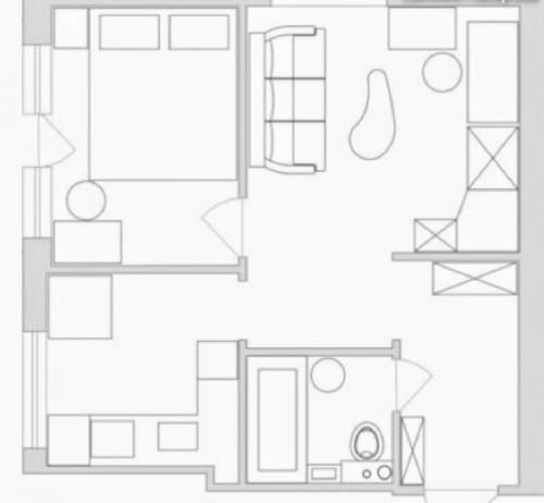 Дизайн однокомнатной хрущевки без перепланировки.  Примеры удачных перепланировок хрущевок