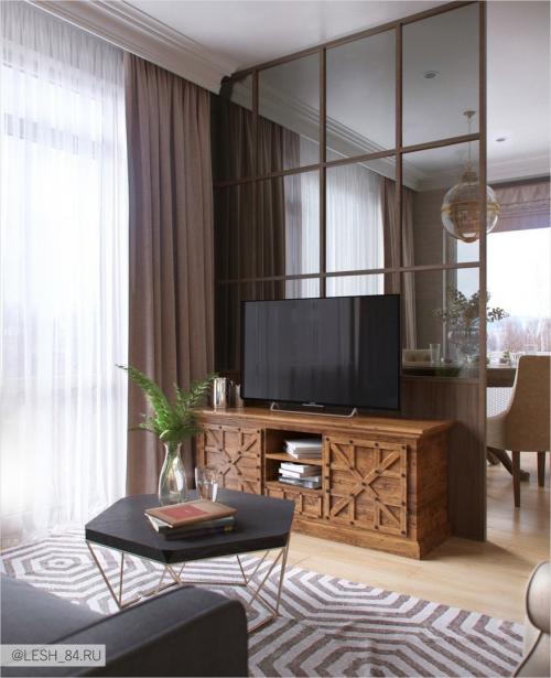 Лофт и американская классика в интерьере квартиры 03