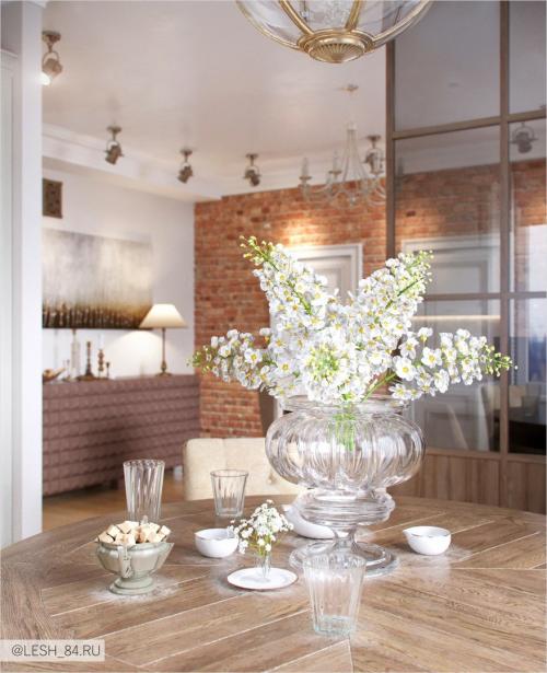 Лофт и американская классика в интерьере квартиры 08