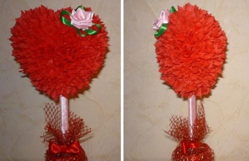 Как сделать топиарий в домашних условиях. Сердце из подручных материалов в домашних условиях ко Дню влюбленных (14 февраля)