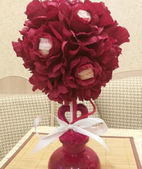 Как сделать топиарий в домашних условиях. Сердце из подручных материалов в домашних условиях ко Дню влюбленных (14 февраля)