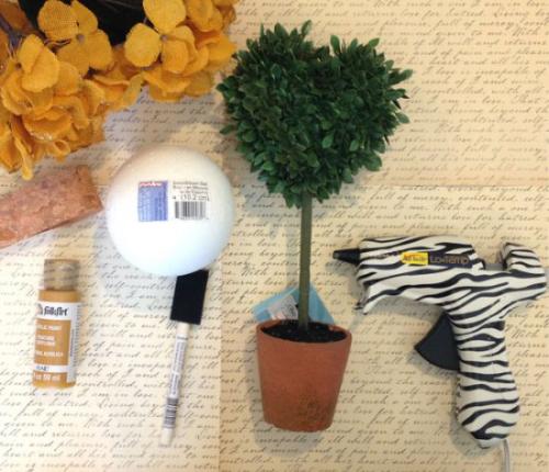 Топиарий из цветов. Мастер-клас. Топиарий из искусственных цветов