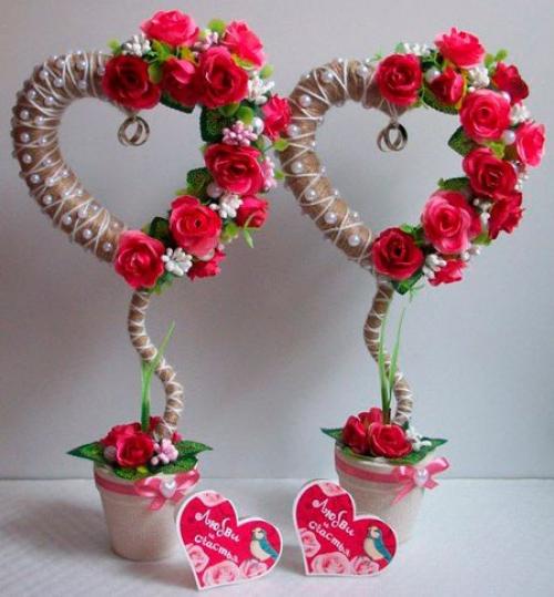 Как сделать топиарий в домашних условиях. Сердце из подручных материалов в домашних условиях ко Дню влюбленных (14 февраля)