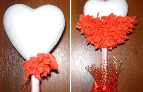 Как сделать топиарий в домашних условиях. Сердце из подручных материалов в домашних условиях ко Дню влюбленных (14 февраля)