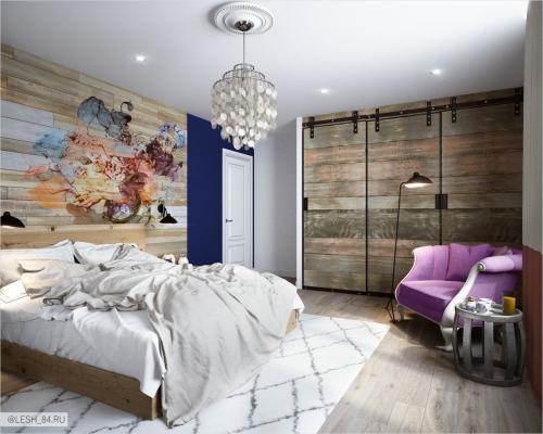 Интерьер с элементами лофт в ЖК Самоцветы 19