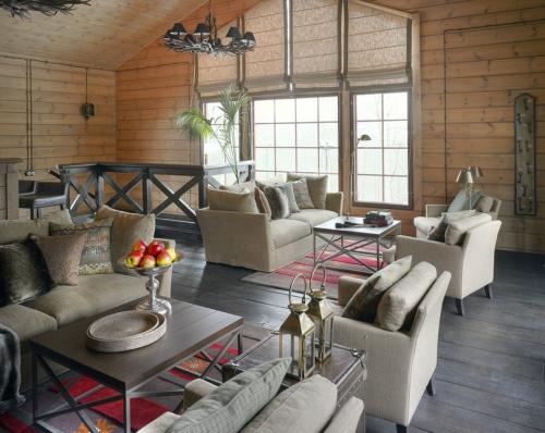 Блокхаус в интерьере дома 03