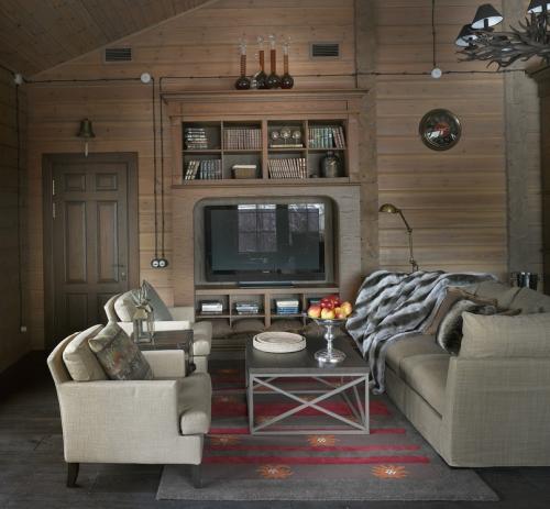 Блокхаус в интерьере дома 04