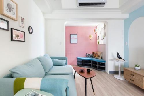 Интерьер квартиры молодой девушки в пастельных оттенках 05