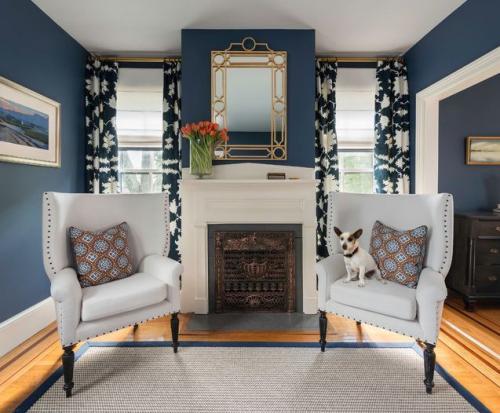 Сочетание белого и синего в интерьере 08