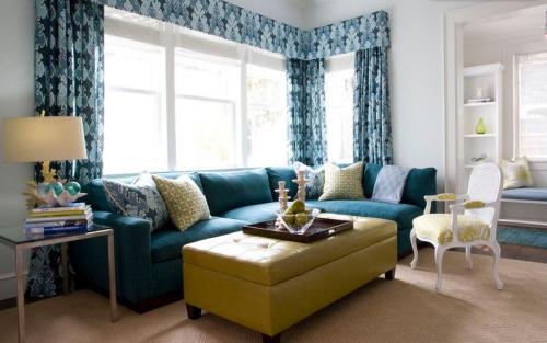 Сочетание белого и синего в интерьере 02