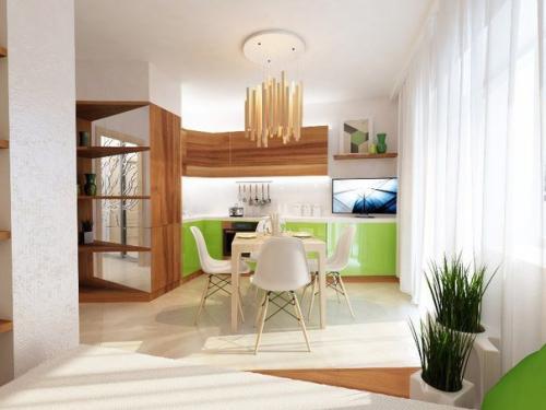 Интересные идеи по оформлению маленькой однокомнатной квартиры 04