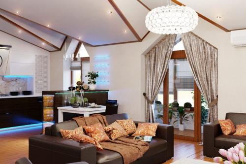 Дизайн комнаты с балконом в панельном доме. Объединение балкона с гостиной комнатой