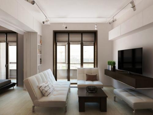 Дизайн комнаты с балконом в панельном доме. Объединение балкона с гостиной комнатой