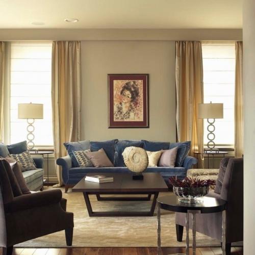 Как подобрать ковер в гостиную. Цветовая гамма ковров для оформления интерьера гостиной 20