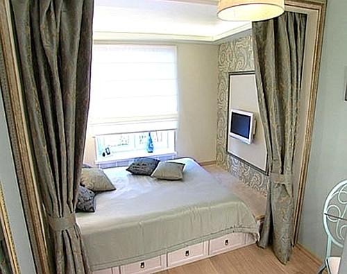 Спальня-гостиная в хрущевке. Организация пространства и зонирование